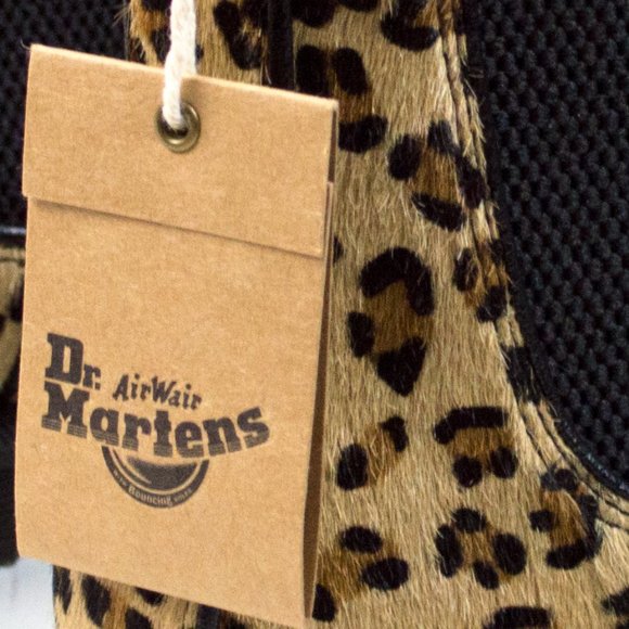 Dr. Martens Orange/ Brown Leopard Flora Hair Boot - Picture 9 of 10